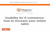 Usability for e commerce - part I