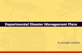 Departmental disaster management plans  a suggested outline