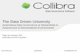 The Data Driven University - Automating Data Governance and Stewardship in Autonomous and Decentralized University Environments