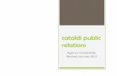 Cataldi Public Relations Credentials & Case Studies January, 2015