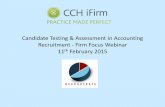 Use of candidate testing and assessment in accounting recruitment