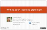 Writing a Successful Teaching Statement (IRACDA Fellows, Fall 2014)