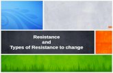 Resistance and types of resistance to change