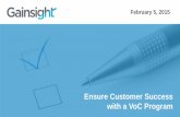 Ensure Customer Success with Voice of the Customer