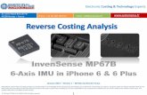 InvenSense MP67B 6-Axis MEMS IMU in iPhone 6 & 6 Plus 2015 teardown reverse costing report published by Yole Developpement