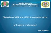 Objective of MRP and MRP II in computer study