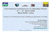 Progress of Standards and Labeling Program in India