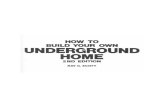 how to build your own underground home