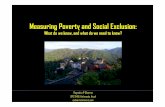 Measuring poverty and social exclusion