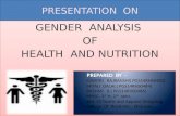 Gender Analysis of health and nutrition
