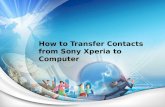 How to transfer contacts from sony xperia to computer
