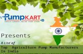 Top Agriculture Pump Manufacturers in India