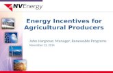 NV Energy: Energy Incentives for Agricultural Producers