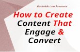 How to Create Content That Engage and Converts