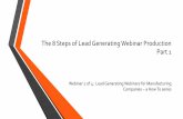 8 Step Framework for Creating, Producing and Executing Lead Generating Webinars