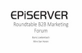 B2B Customer Experience - Round table EPiSERVER