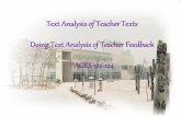 Text analysis of teacher texts
