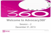 Advocacy 360 2nd presentation 31 dec 2013