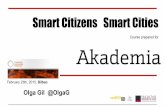 Smart Citizens and Smart Cities