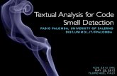 Textual Analysis for Code Smell Detection