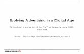 Evolving advertising in digital age