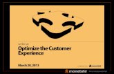 Optimize the Customer Experience