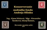 Preservation and Digitisation of the Collection "Hlinka" in the Slovak National Archives, Bratislava