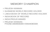 How to improve memory power prijesh kannan-guinness world record holder
