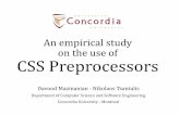 An Empirical Study on the Use of CSS Preprocessors