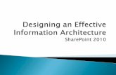 Designing an effective information architecture (