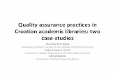 Quality assurance practices in Croatian academic libraries: two case-studies