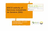ESCO activity of Services Industriels de Genève, presented by J.-M. Zgraggen, Services Industriels de Genéve (SIG), Switzerland