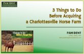 3 Things to Do Before Acquiring a Charlottesville Horse Farm