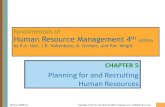 Planning for and recruiting human resources
