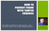 How to Prevent Fraud with Tamper Evidence