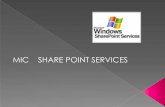 Share Point Services 10.26.10