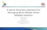 A Game Theoretic Approach for Managing Multi-Modal Urban Mobility Systems