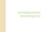 Optmization techniques