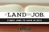 Career- Best 5 Jobs in 2015