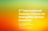 Call for the 3rd International Summer School on Intangible-Driven Economy