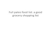 Full paleo food list