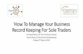 How To Manage Your Business Record Keeping For Sole Traders
