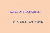 BASIC ELECTRONICSBasic electronics a by abdul rahaman