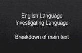 English language breakdown of main text