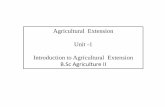 B Sc Agri II Agricultural Extansion Unit 1  Introduction To Agricultural Extension