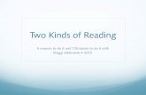 Two Kinds of Reading: Reading Aloud and Reading Independently