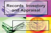 Records inventory and appraisal