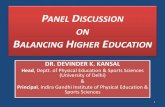 balancing higher education (panel discussion)