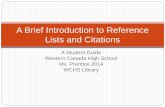 Reference lists and citations mla version