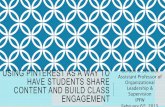 Schmidt (2015) using Pinterest as a way to have students share content and build class engagement 020615